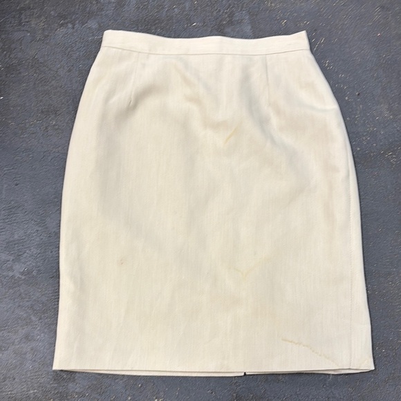 Vintage Dresses & Skirts - Recycle Cream Pencil Skirt (14701726)